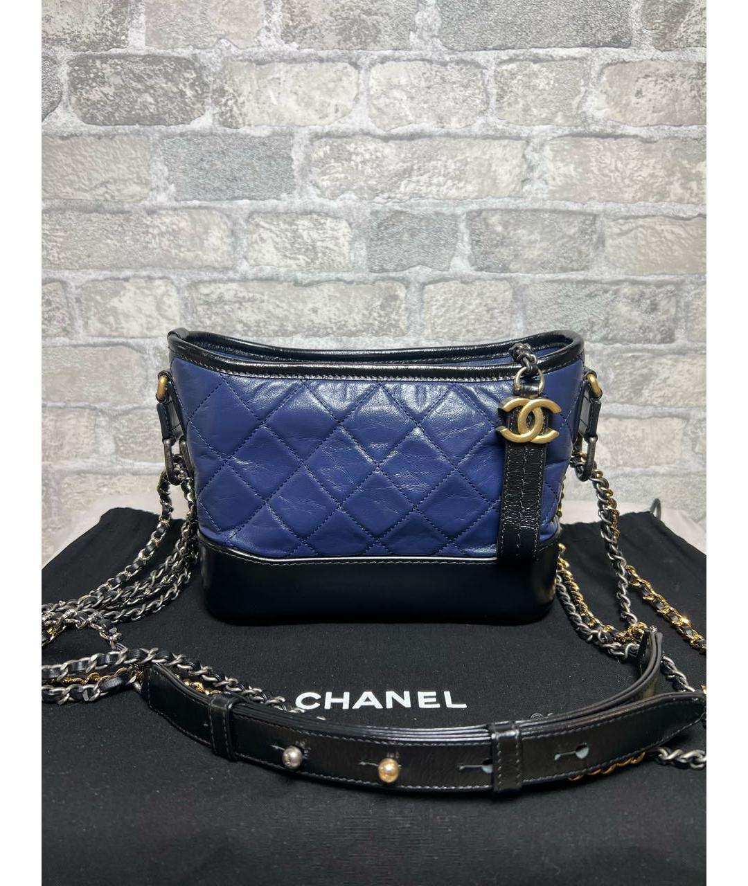 CHANEL Синяя кожаная сумка через плечо, фото 9