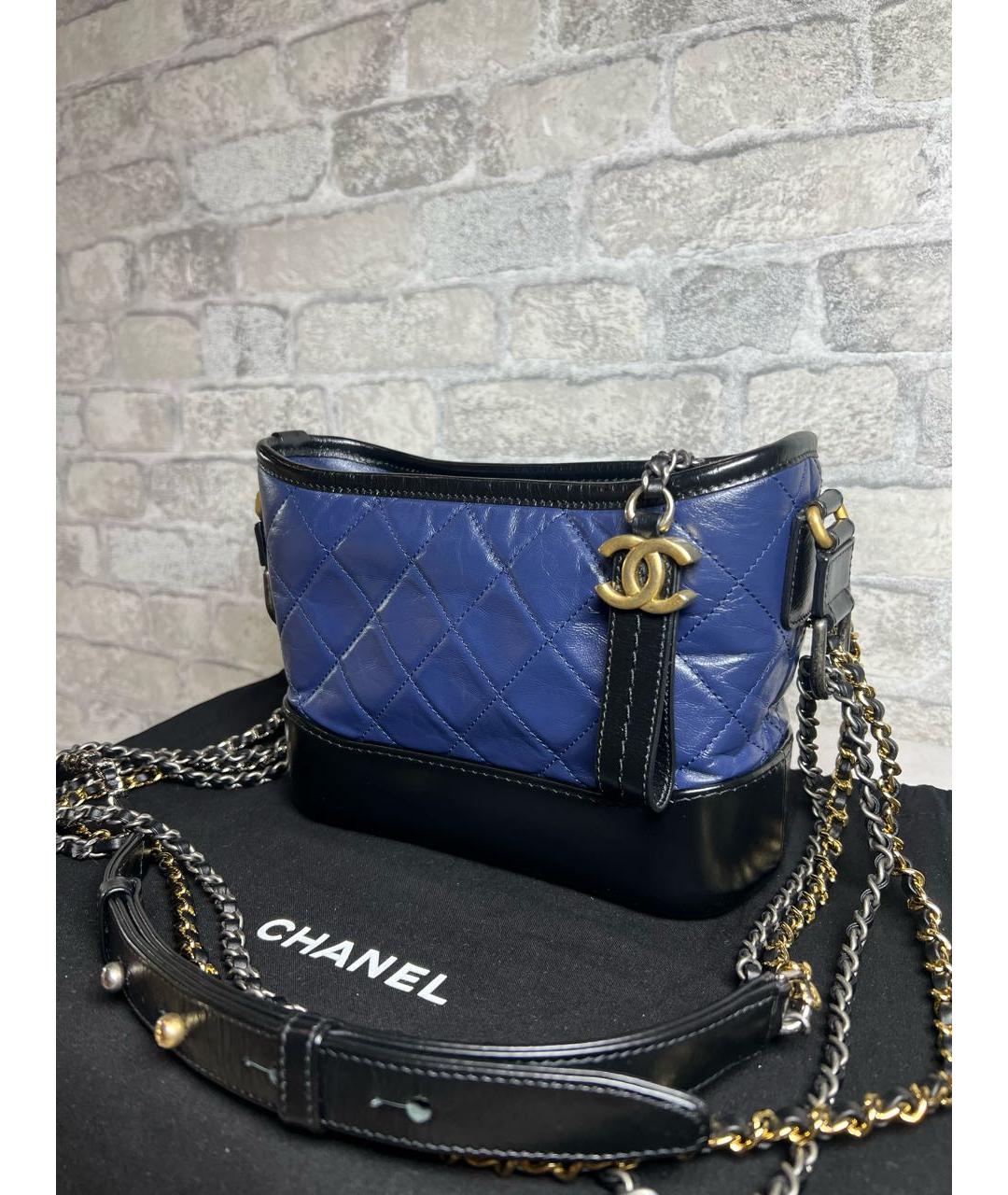 CHANEL Синяя кожаная сумка через плечо, фото 2