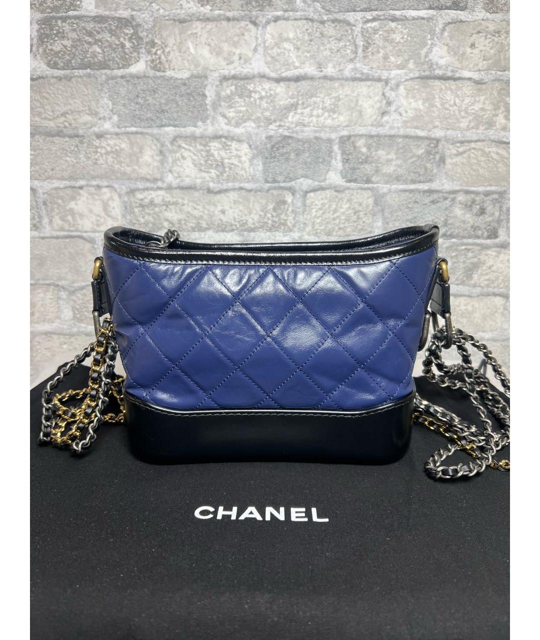 CHANEL Синяя кожаная сумка через плечо, фото 5