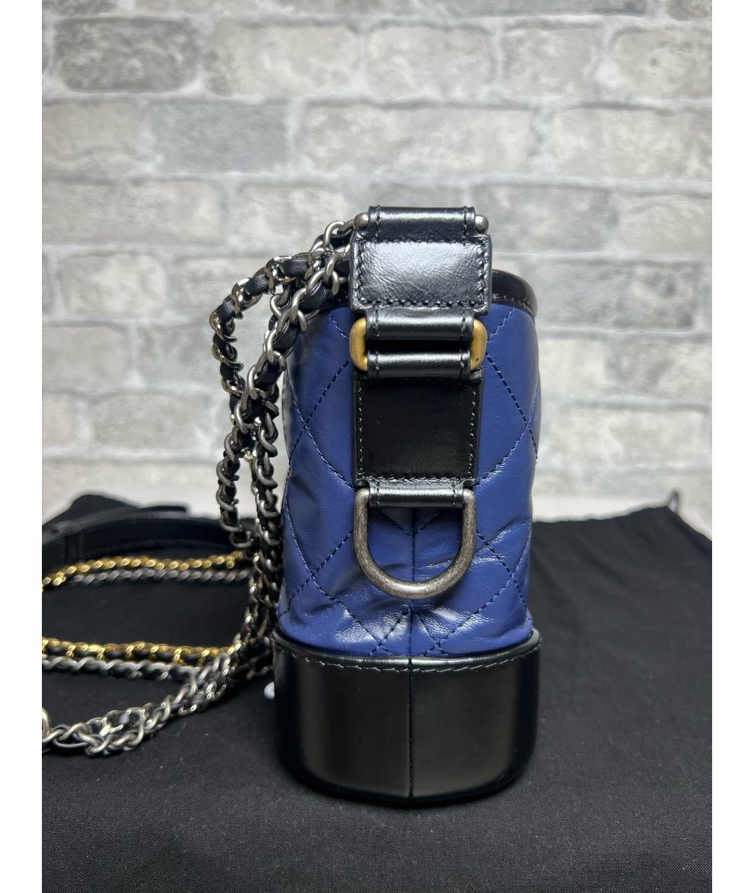 CHANEL Синяя кожаная сумка через плечо, фото 6