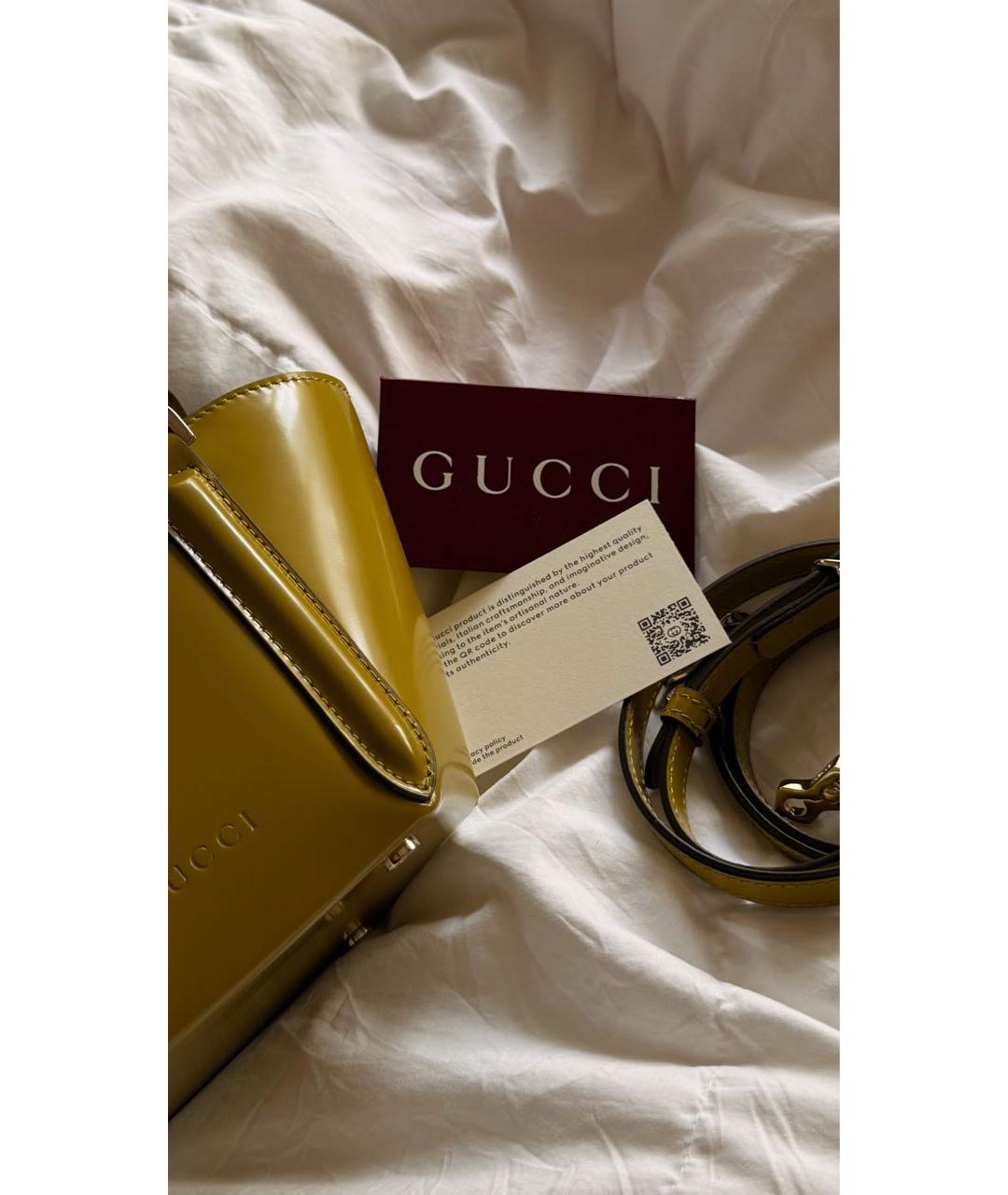 GUCCI Сумка с короткими ручками из лакированной кожи, фото 7