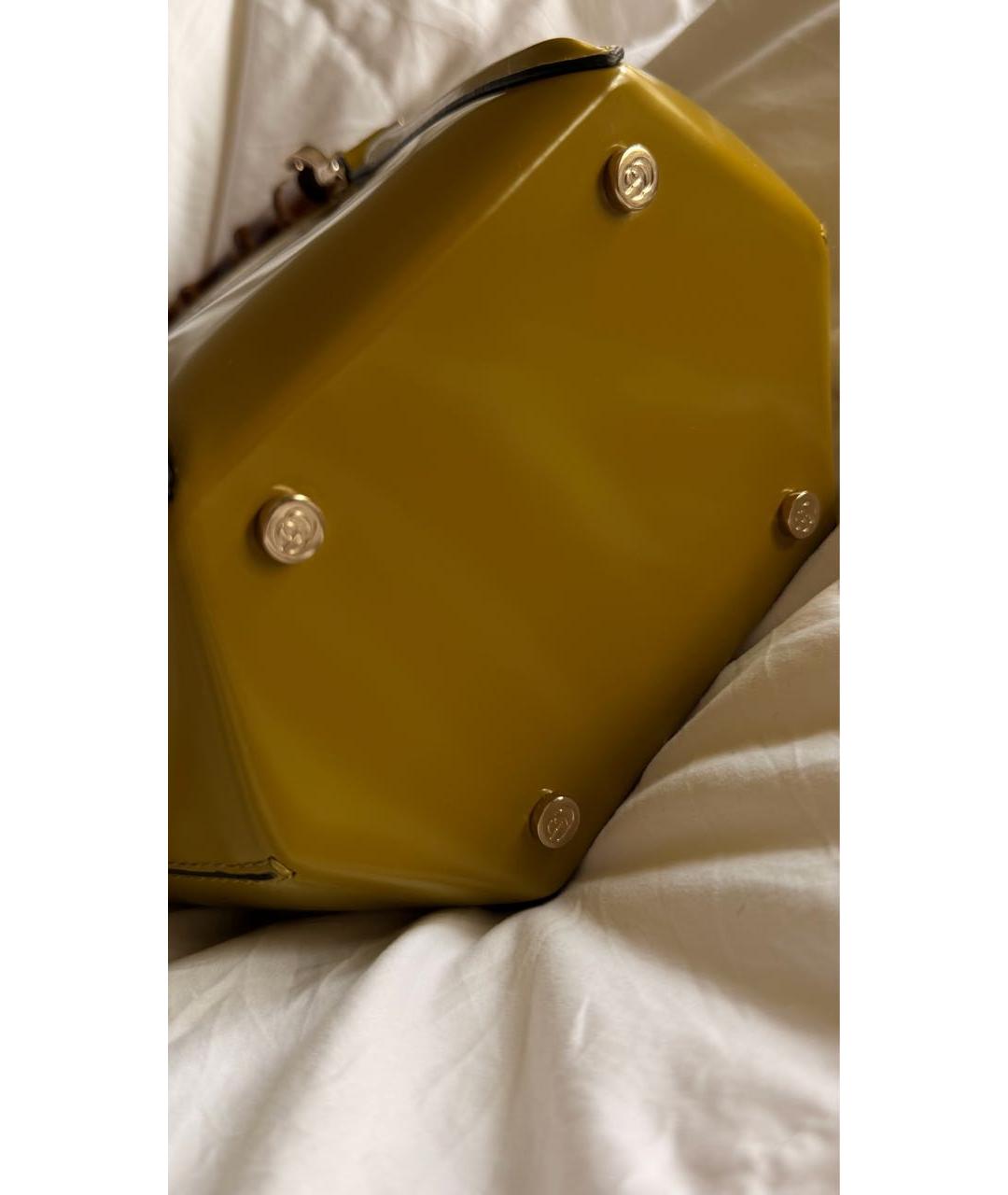 GUCCI Сумка с короткими ручками из лакированной кожи, фото 5