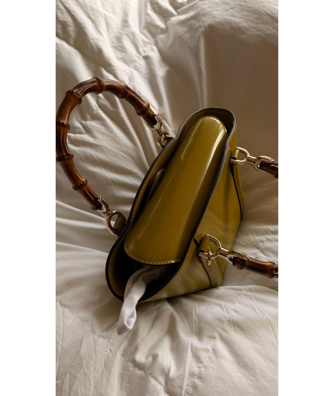 GUCCI Сумка с короткими ручками из лакированной кожи, фото 4