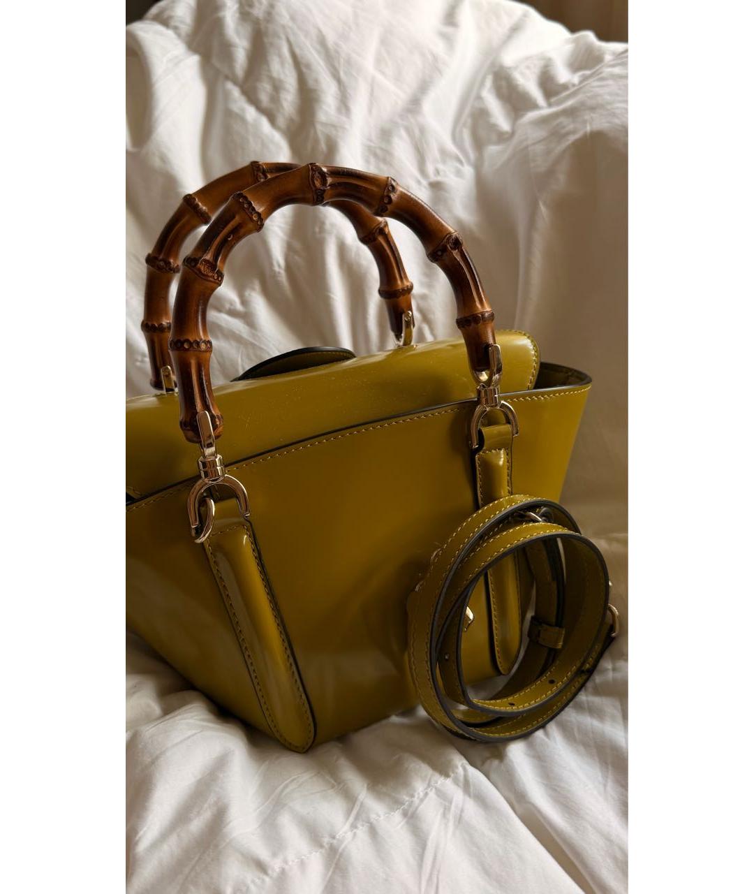 GUCCI Сумка с короткими ручками из лакированной кожи, фото 6