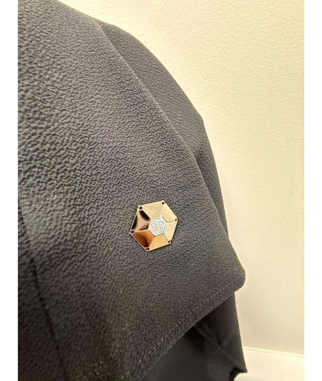 PHILIPP PLEIN Черная полиэстеровая блузы, фото 7