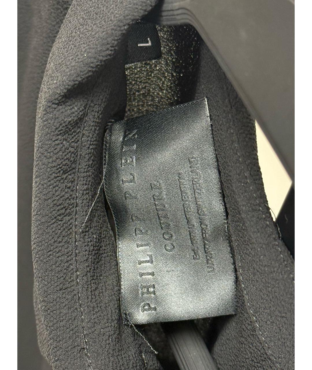 PHILIPP PLEIN Черная полиэстеровая блузы, фото 4