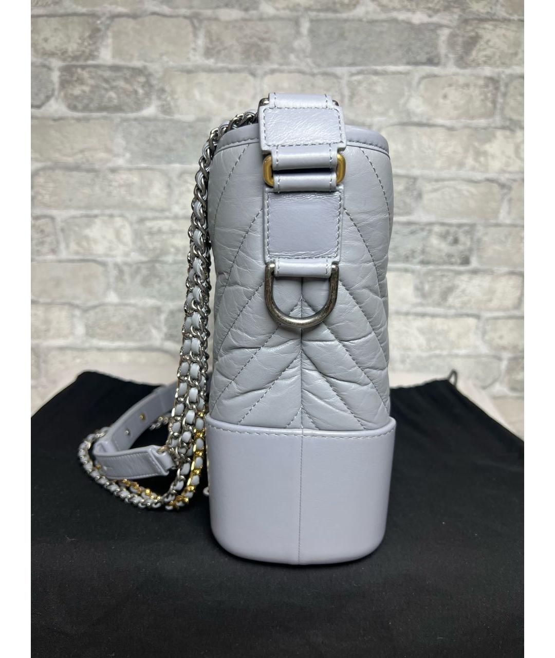 CHANEL Серая кожаная сумка через плечо, фото 6