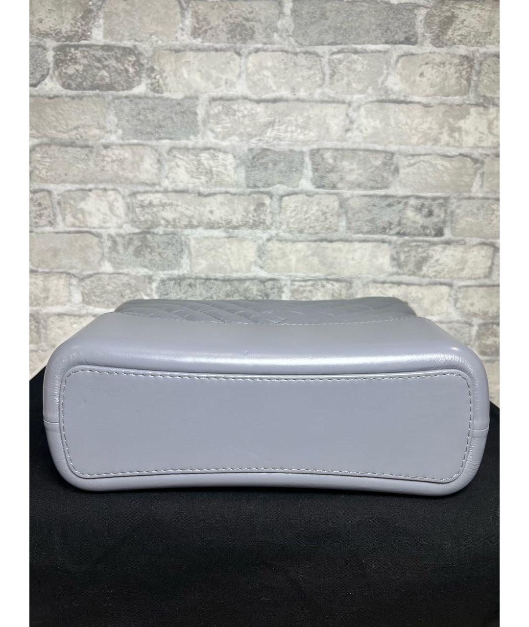 CHANEL Серая кожаная сумка через плечо, фото 7