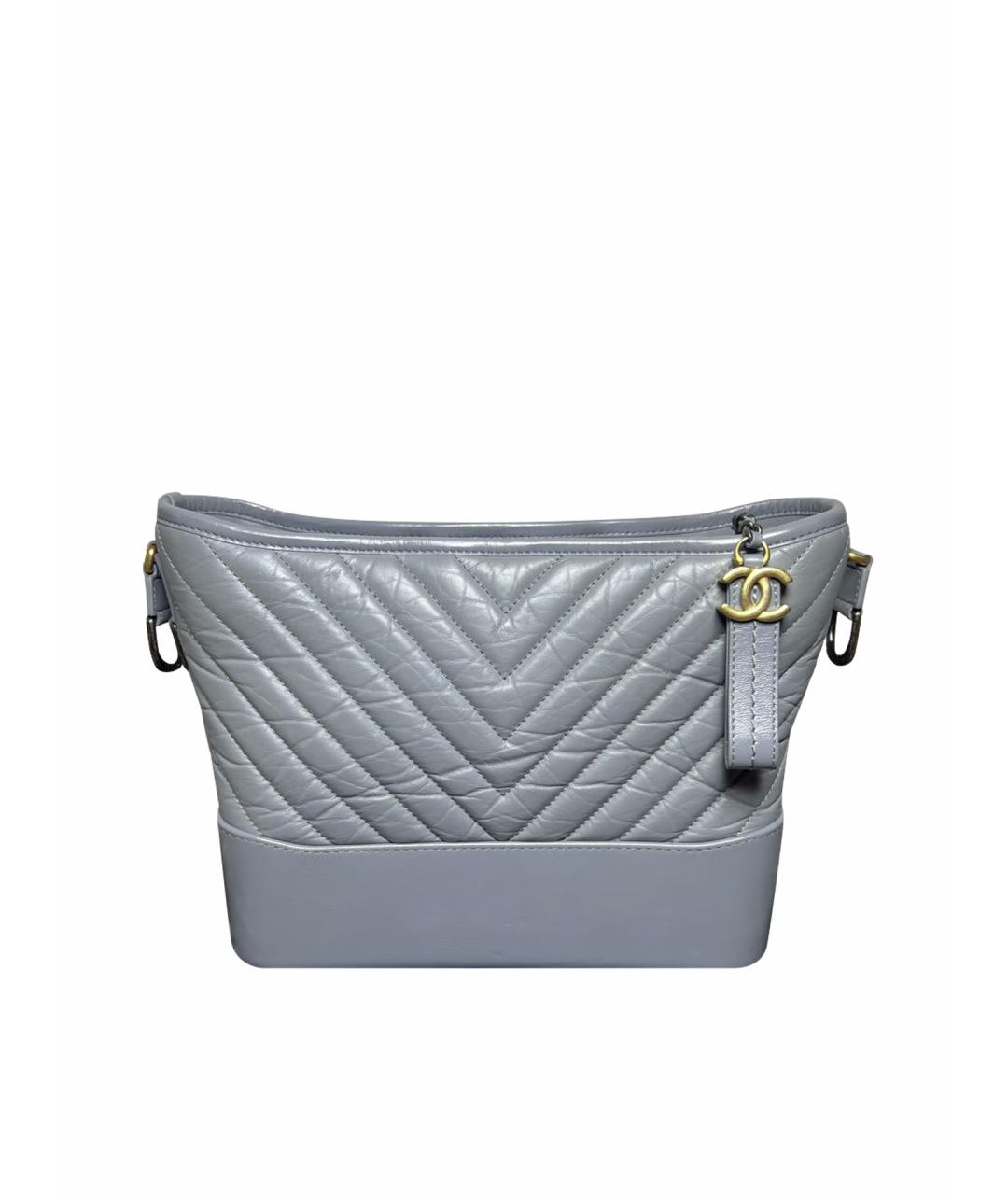 CHANEL Серая кожаная сумка через плечо, фото 1