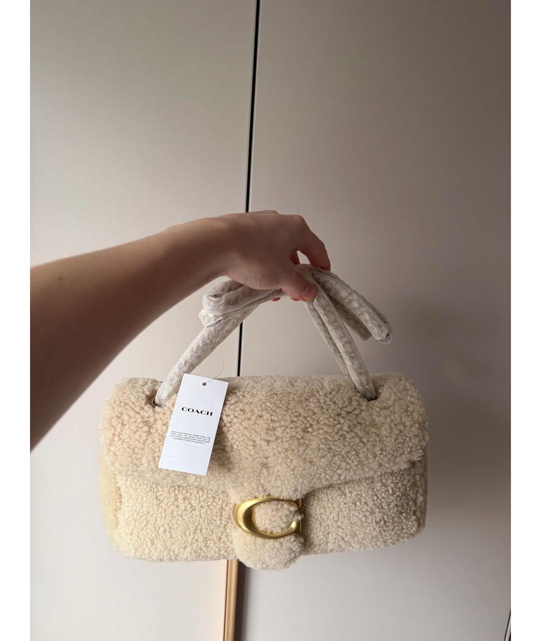 COACH Бежевая сумка через плечо, фото 3