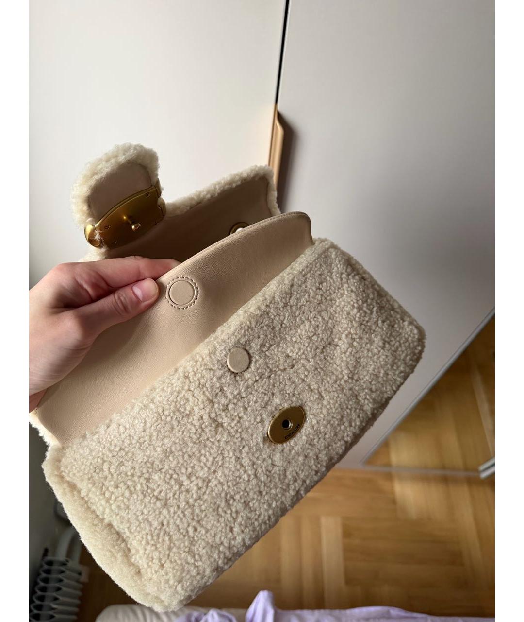 COACH Бежевая сумка через плечо, фото 7