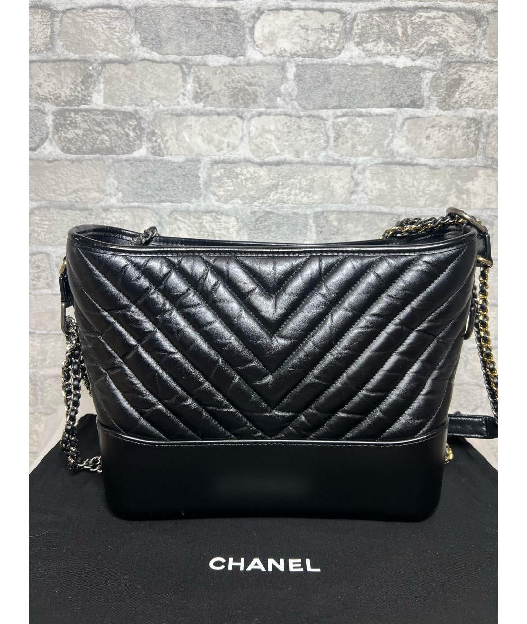 CHANEL Черная кожаная сумка через плечо, фото 5