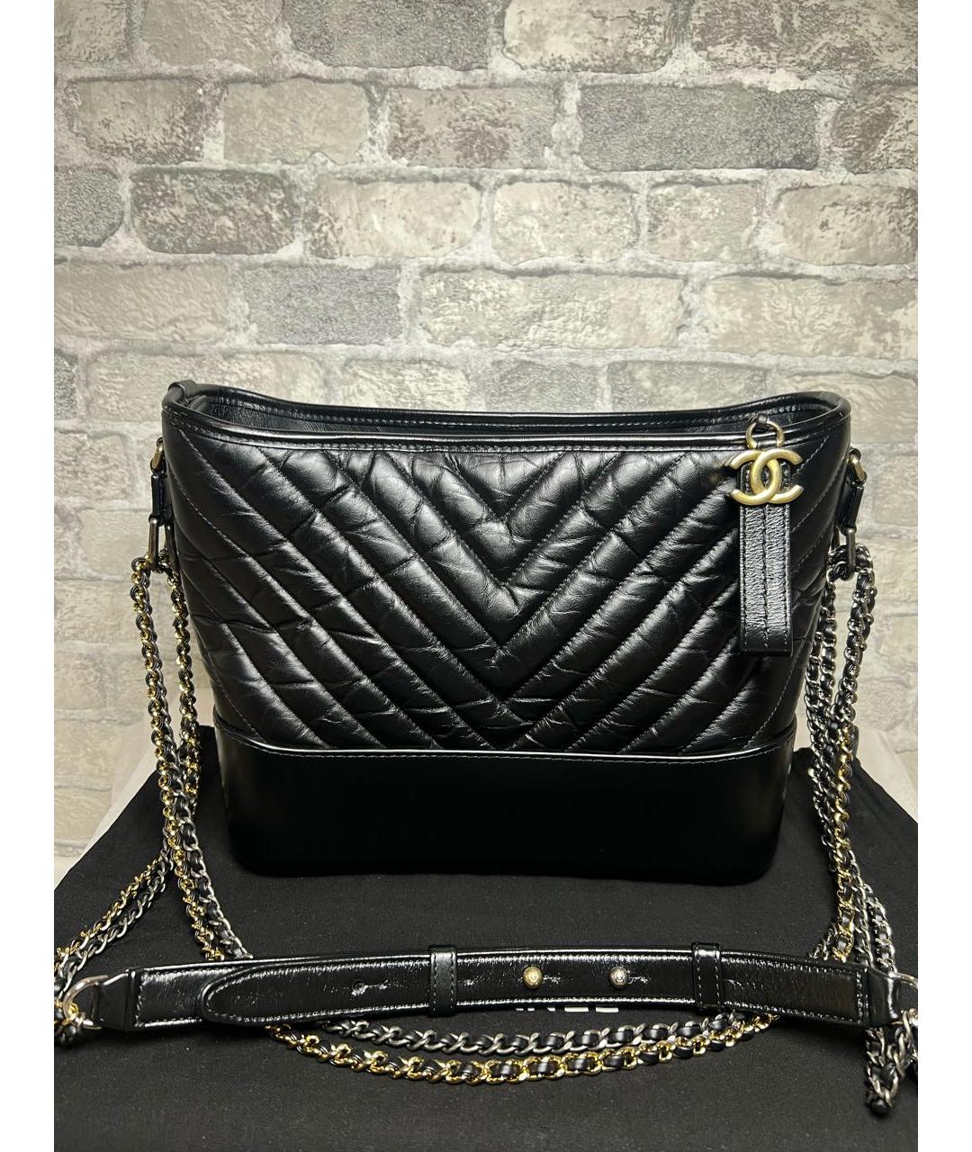 CHANEL Черная кожаная сумка через плечо, фото 9
