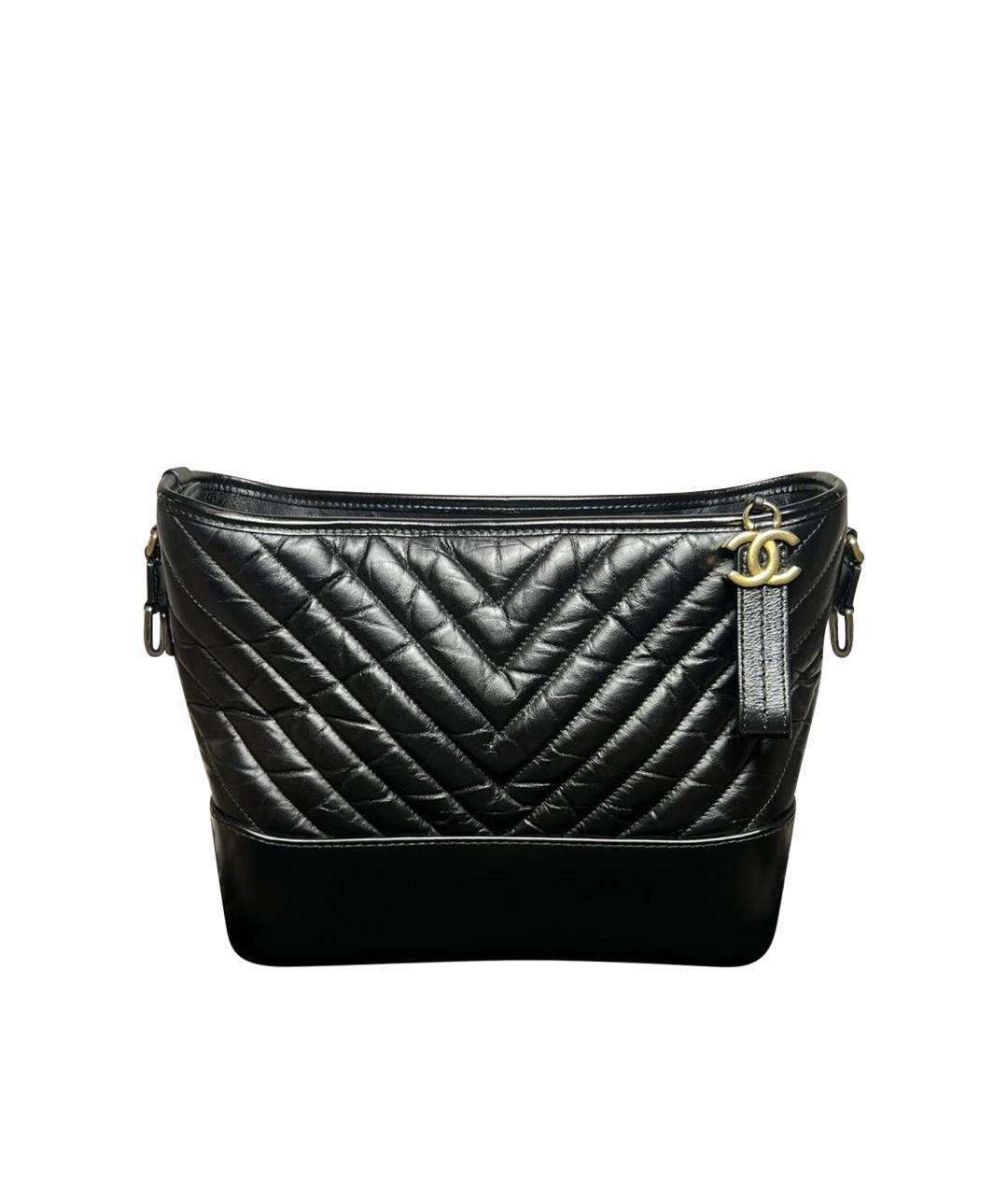 CHANEL Черная кожаная сумка через плечо, фото 1