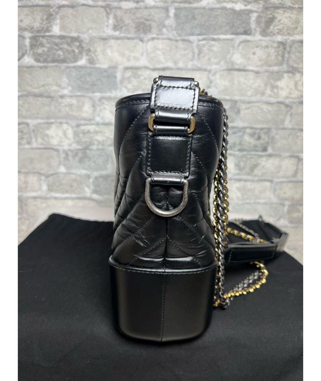 CHANEL Черная кожаная сумка через плечо, фото 6