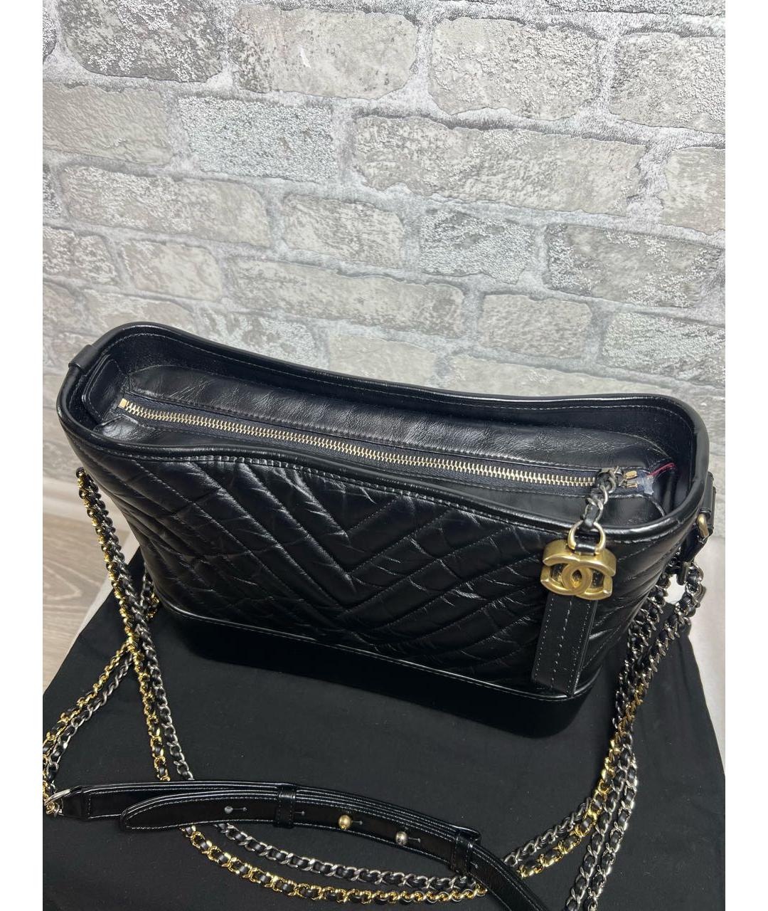 CHANEL Черная кожаная сумка через плечо, фото 4