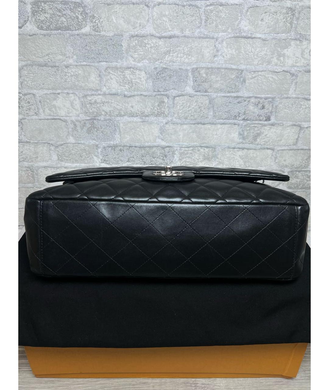 CHANEL Черная кожаная сумка через плечо, фото 6