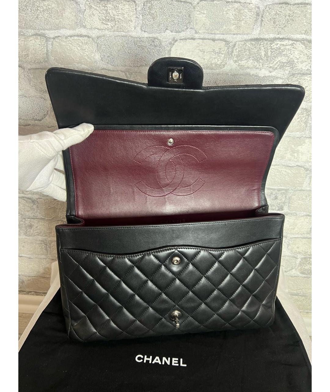 CHANEL Черная кожаная сумка через плечо, фото 7