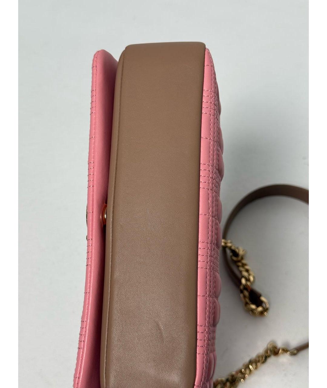 BURBERRY Розовая кожаная сумка через плечо, фото 2