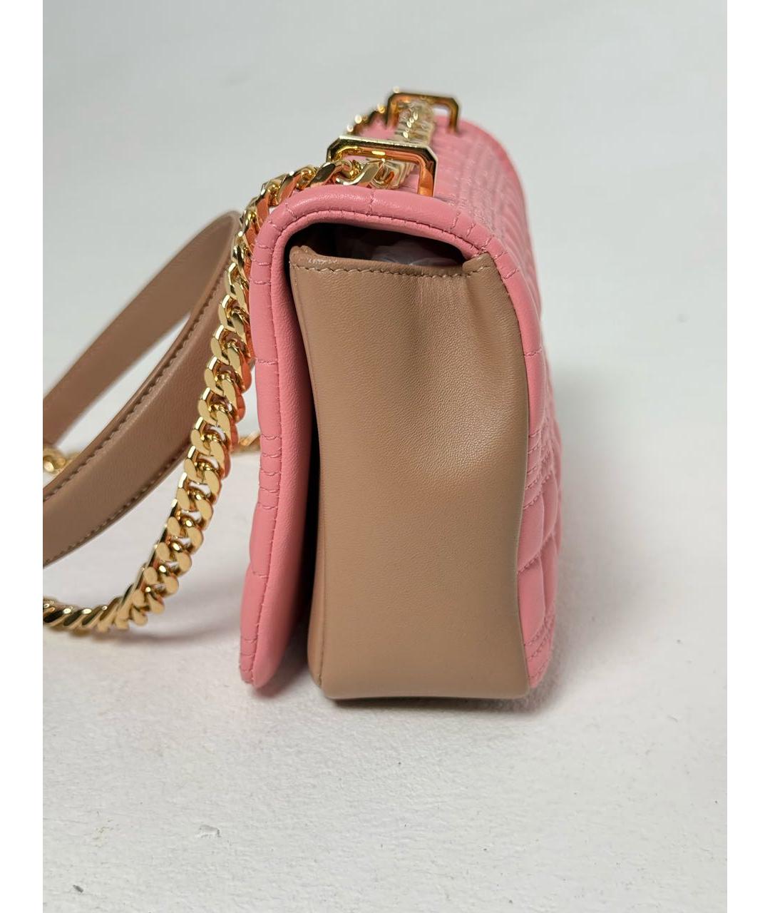BURBERRY Розовая кожаная сумка через плечо, фото 3