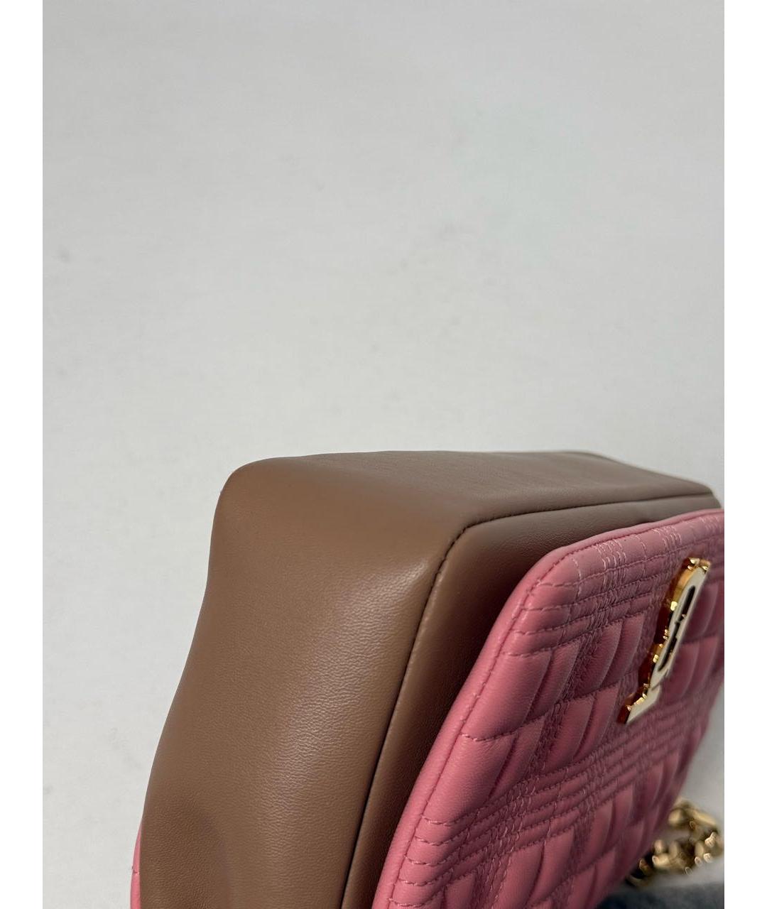 BURBERRY Розовая кожаная сумка через плечо, фото 4