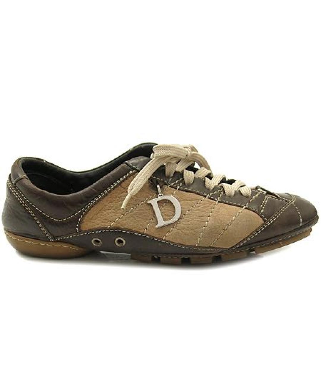 CHRISTIAN DIOR Бежевые кожаные кеды, фото 7