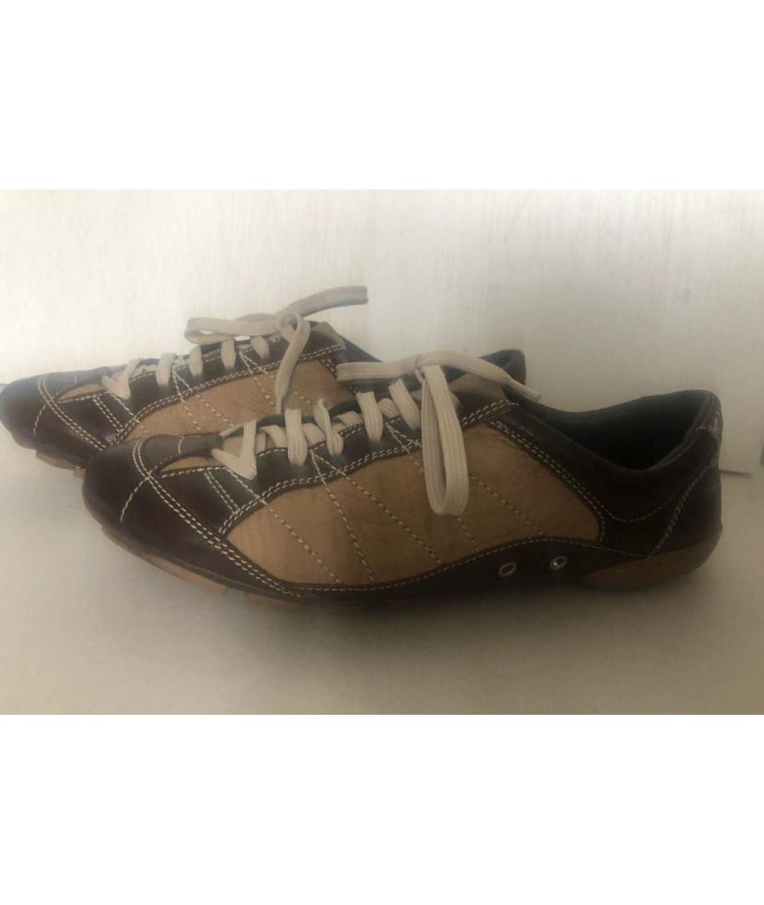 CHRISTIAN DIOR Бежевые кожаные кеды, фото 4