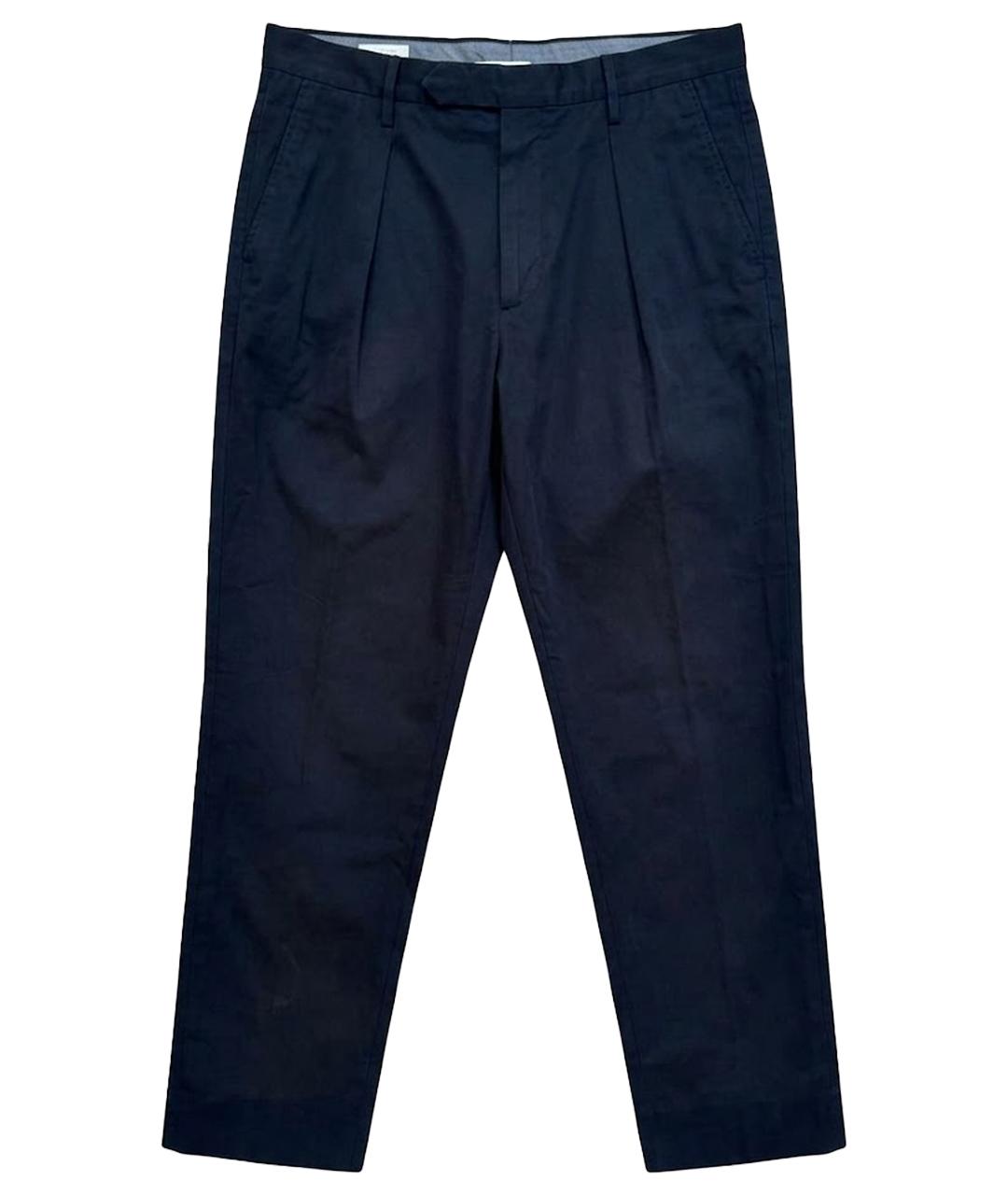 ZEGNA Антрацитовые хлопко-эластановые повседневные брюки, фото 1