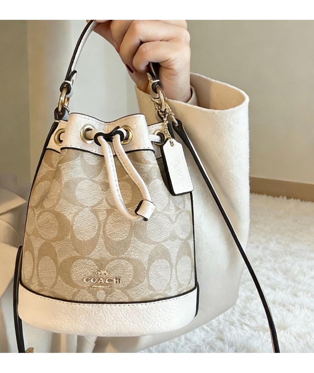 COACH Бежевая сумка через плечо, фото 4