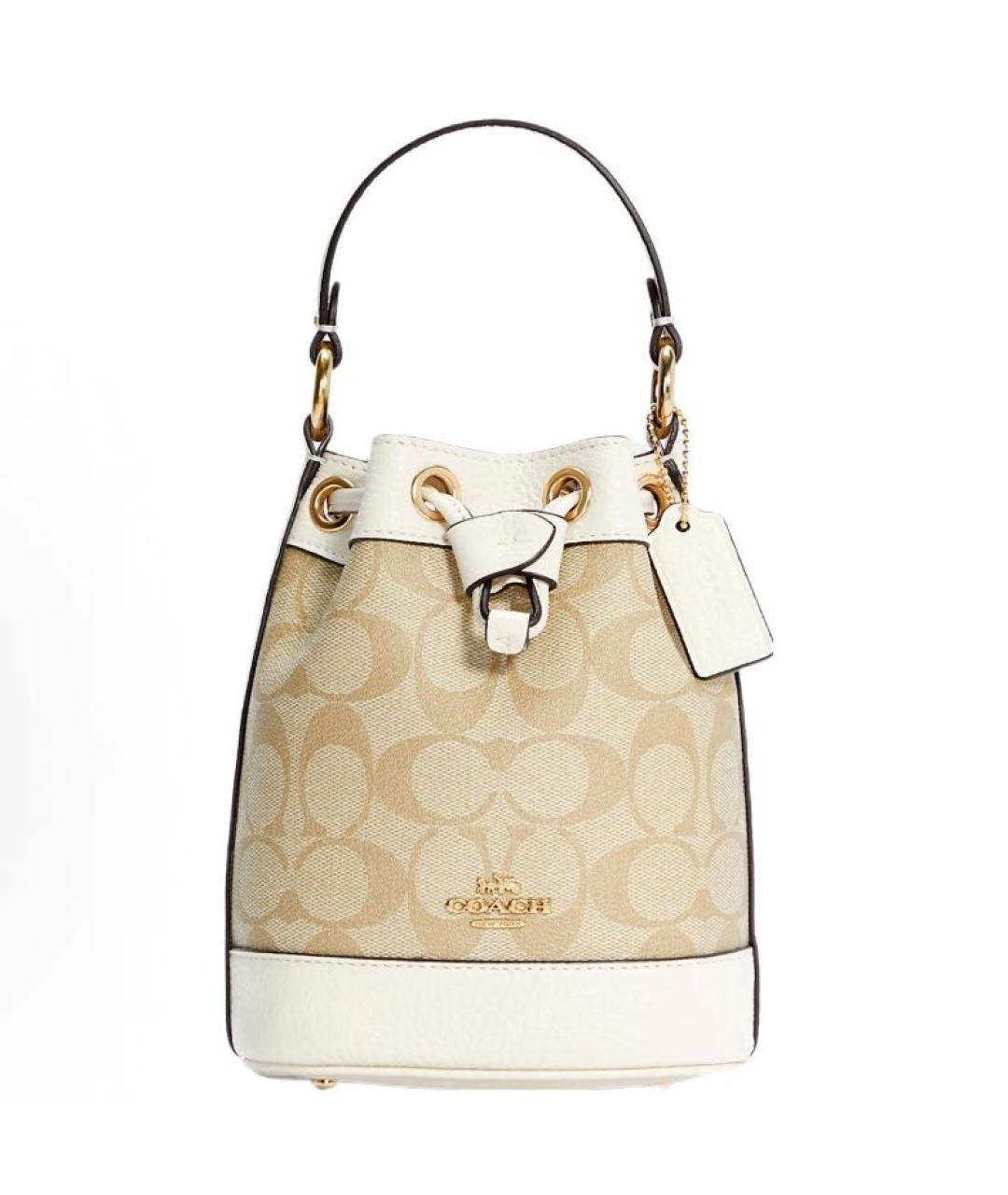 COACH Бежевая сумка через плечо, фото 6