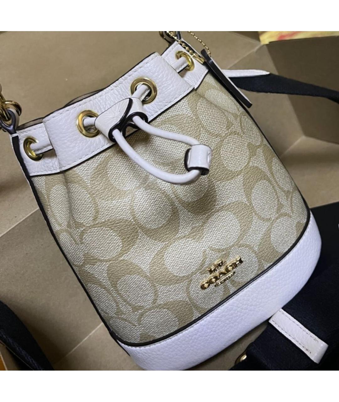 COACH Бежевая сумка через плечо, фото 3