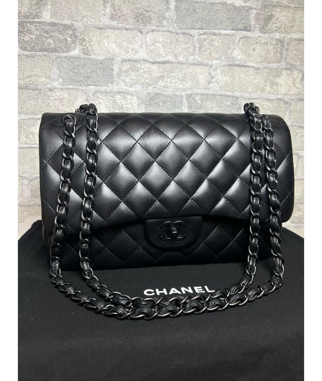 CHANEL Черная кожаная сумка через плечо, фото 3