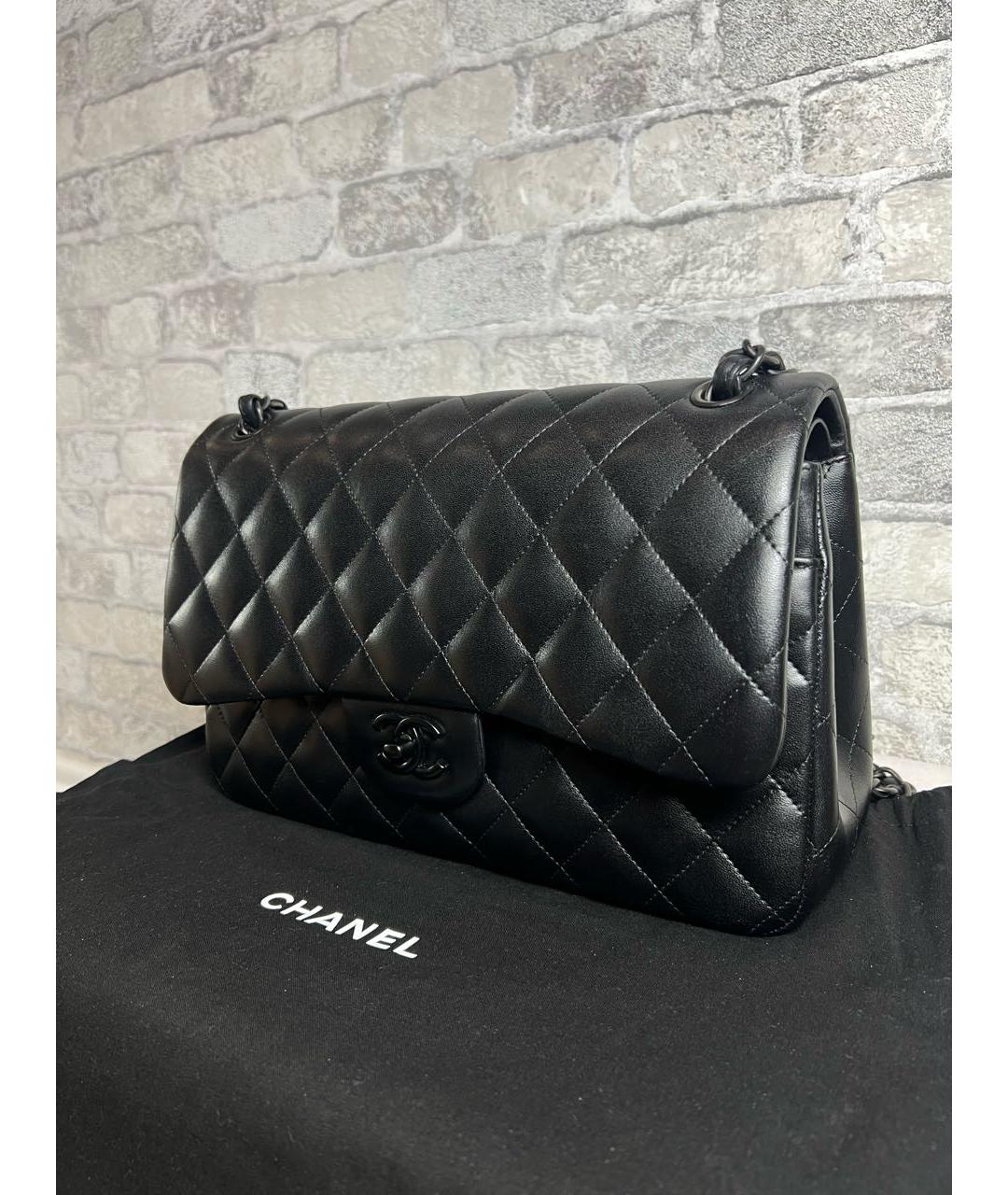 CHANEL Черная кожаная сумка через плечо, фото 2