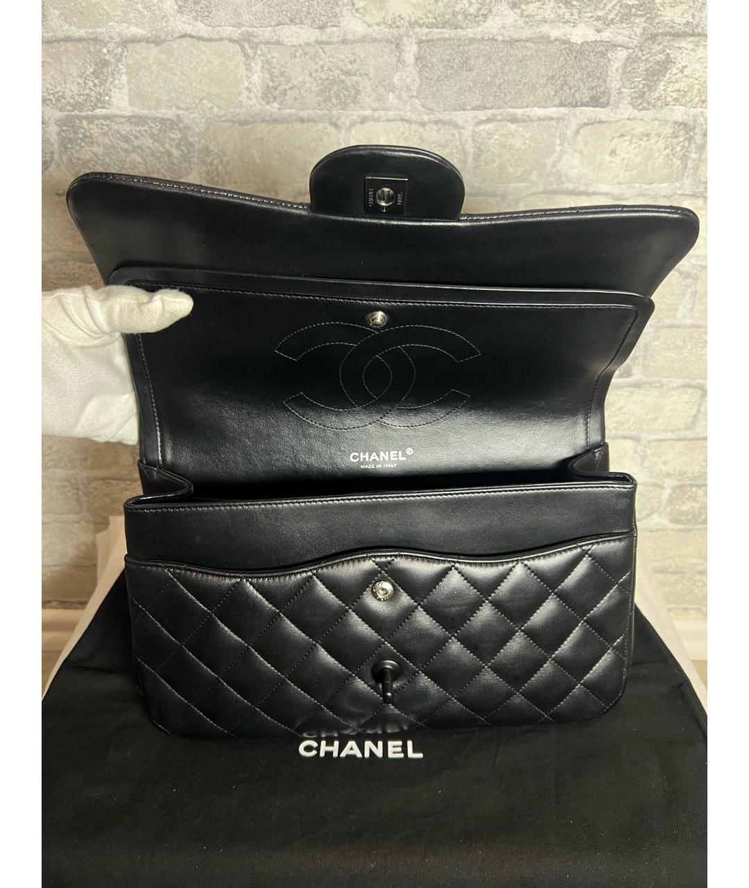 CHANEL Черная кожаная сумка через плечо, фото 7