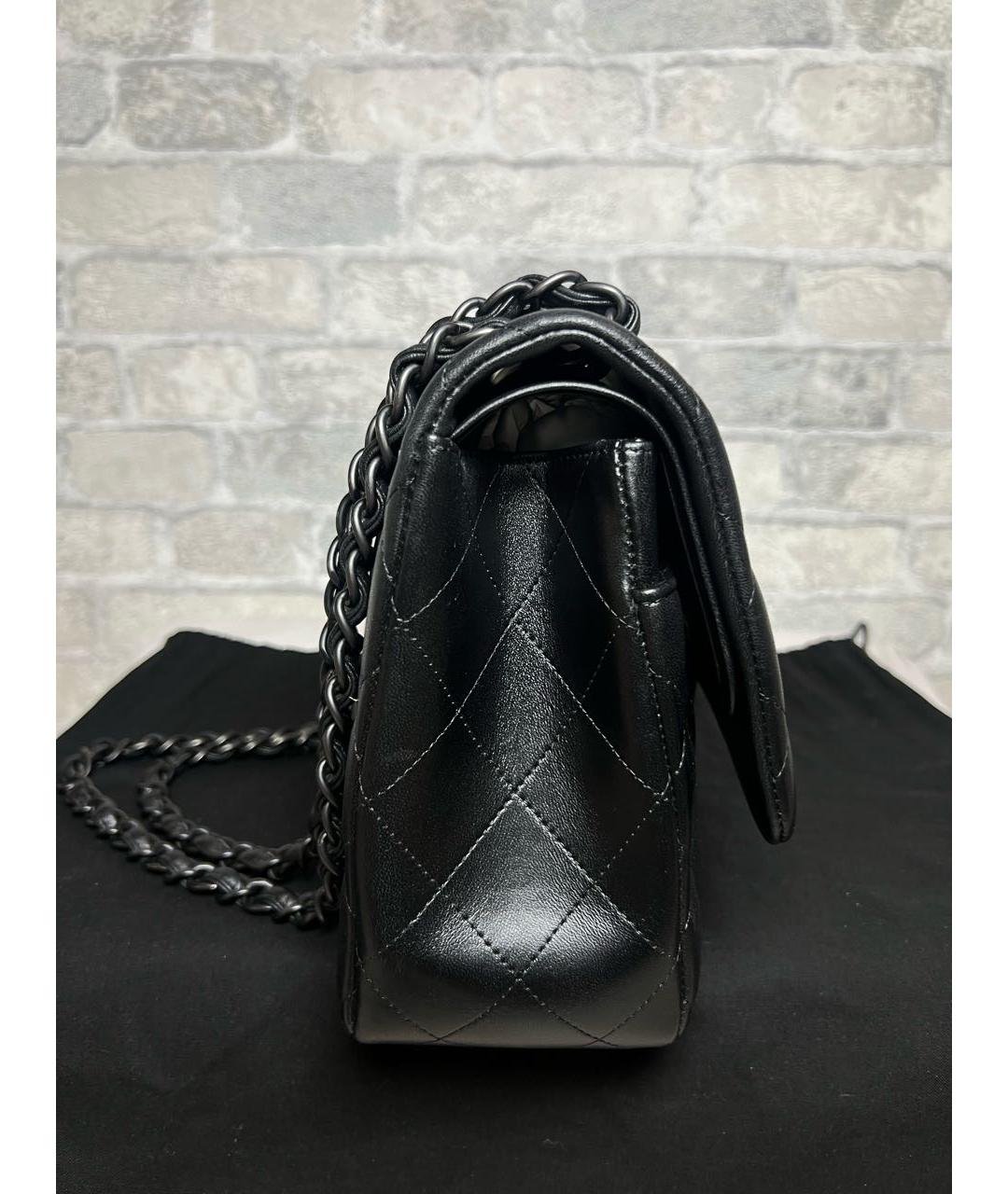 CHANEL Черная кожаная сумка через плечо, фото 5
