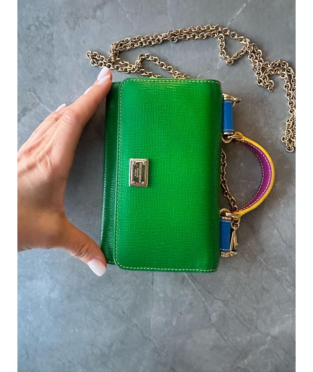 DOLCE&GABBANA Мульти кожаная сумка с короткими ручками, фото 8