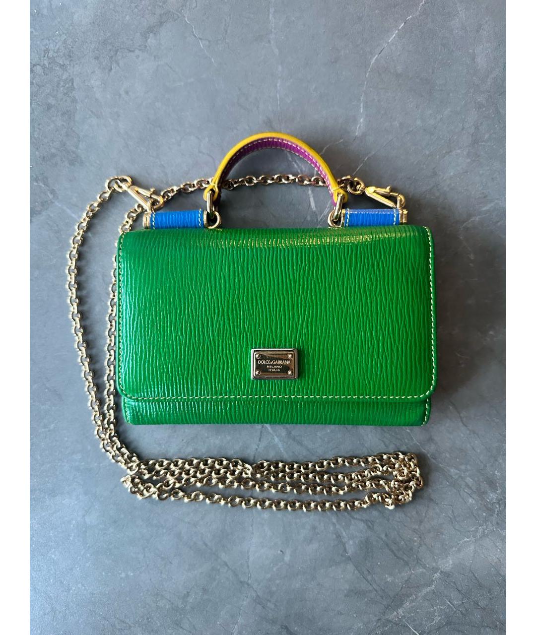 DOLCE&GABBANA Мульти кожаная сумка с короткими ручками, фото 9