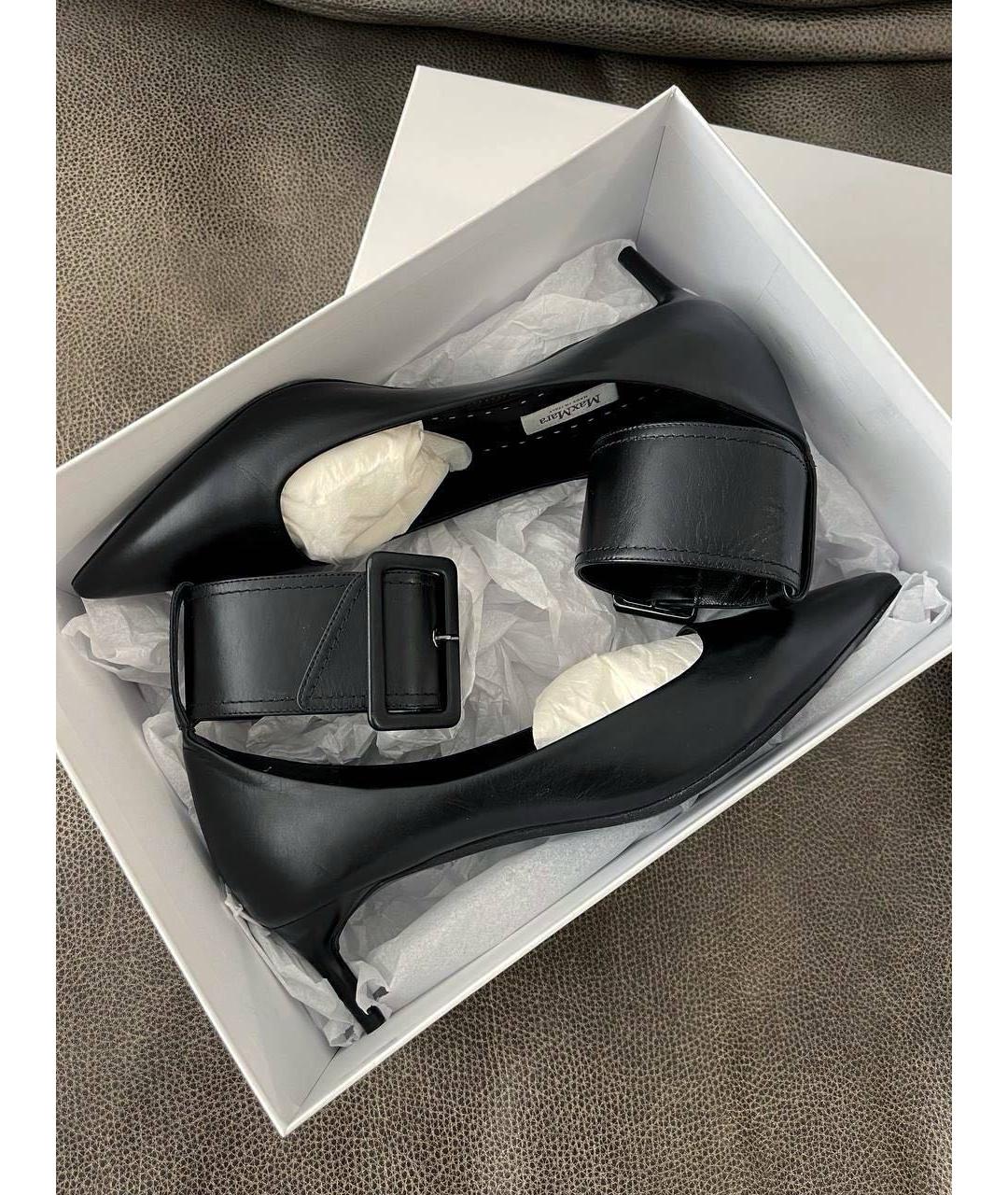 MAX MARA Черные кожаные туфли, фото 7