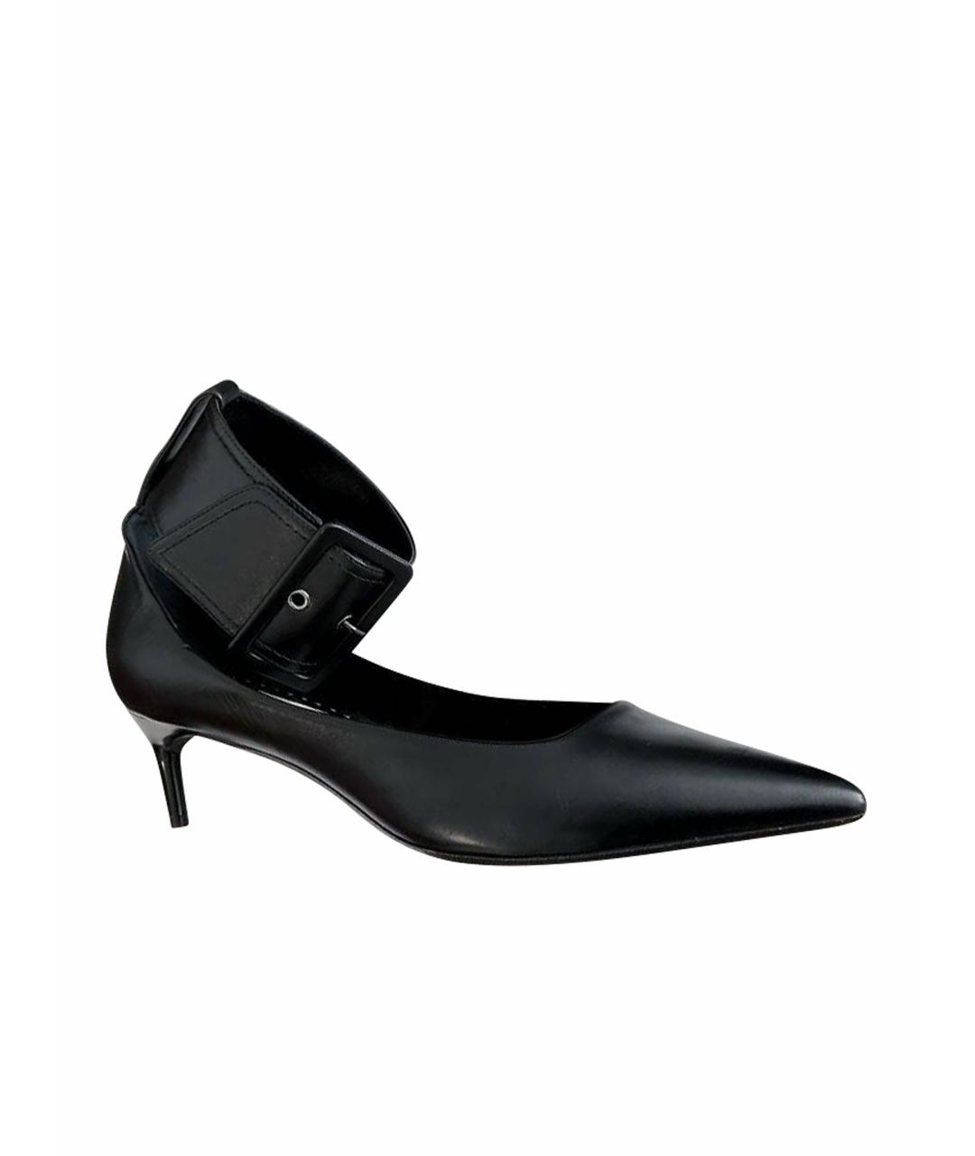 MAX MARA Черные кожаные туфли, фото 1