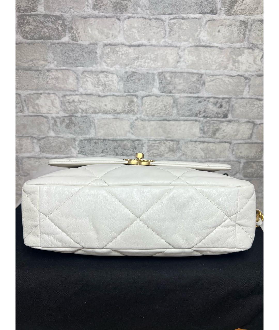 CHANEL Белая кожаная сумка через плечо, фото 6