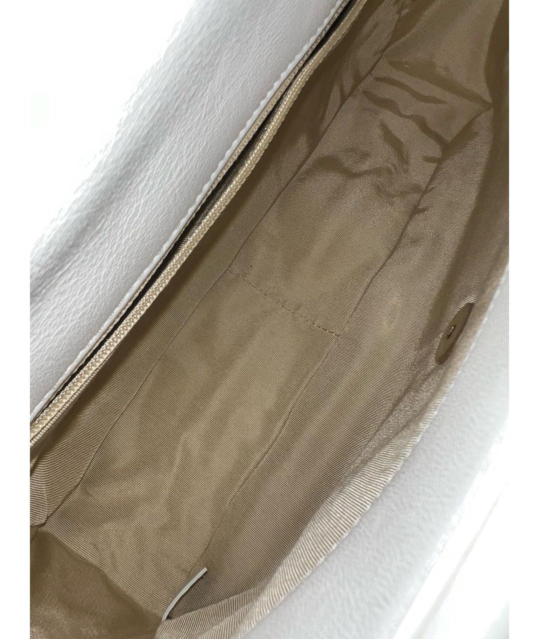 CHANEL Белая кожаная сумка через плечо, фото 8