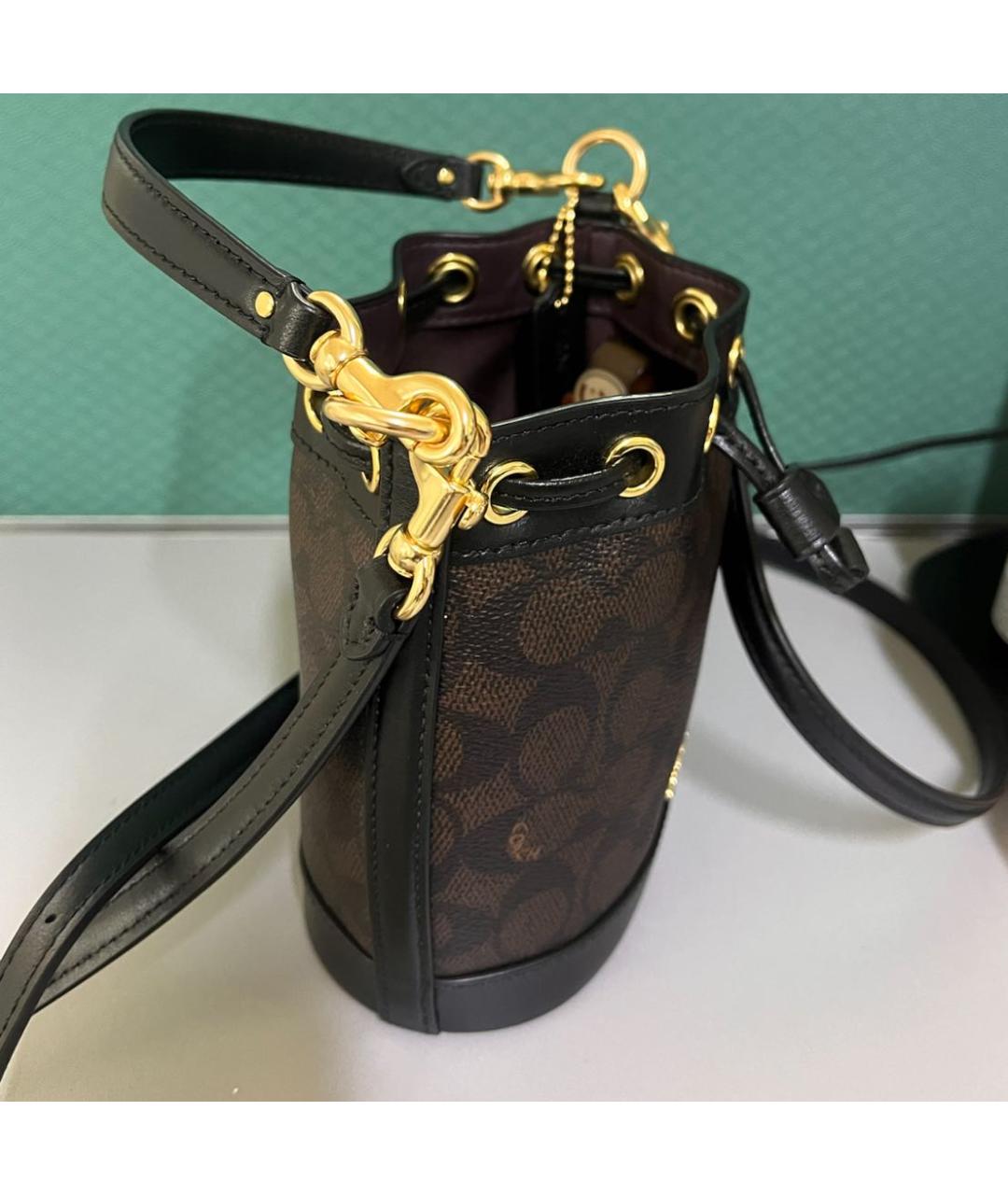 COACH Черная сумка через плечо, фото 3