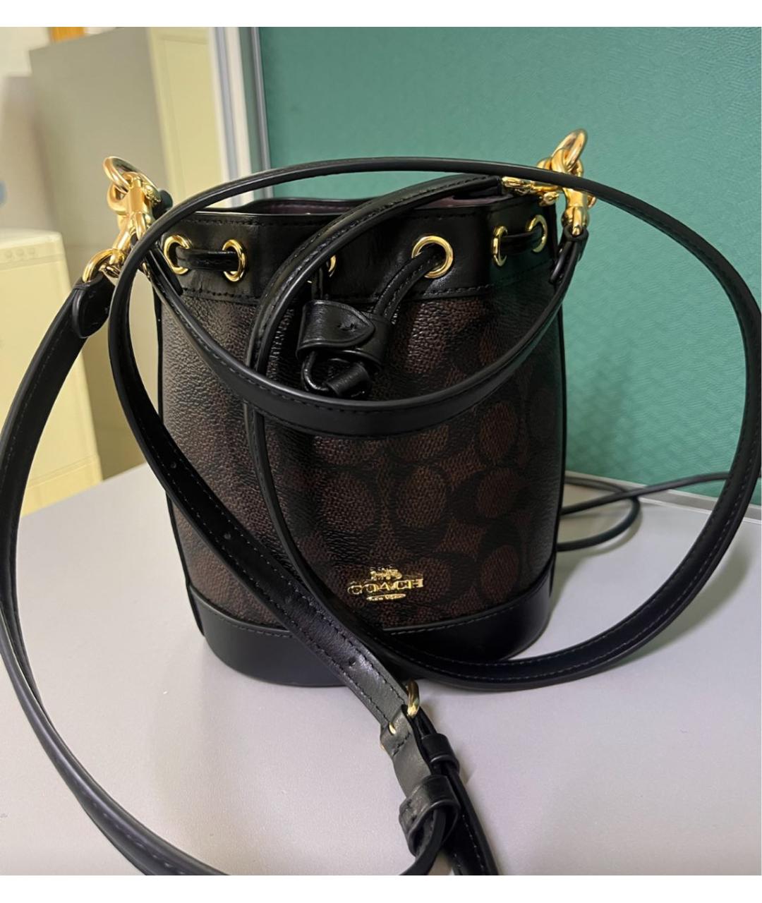COACH Черная сумка через плечо, фото 5