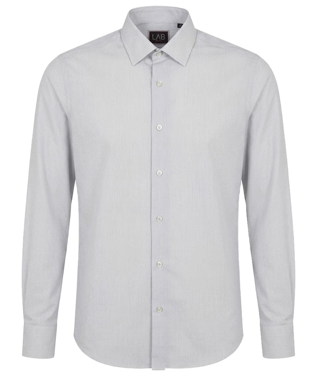 PAL ZILERI Серая хлопковая классическая рубашка, фото 1