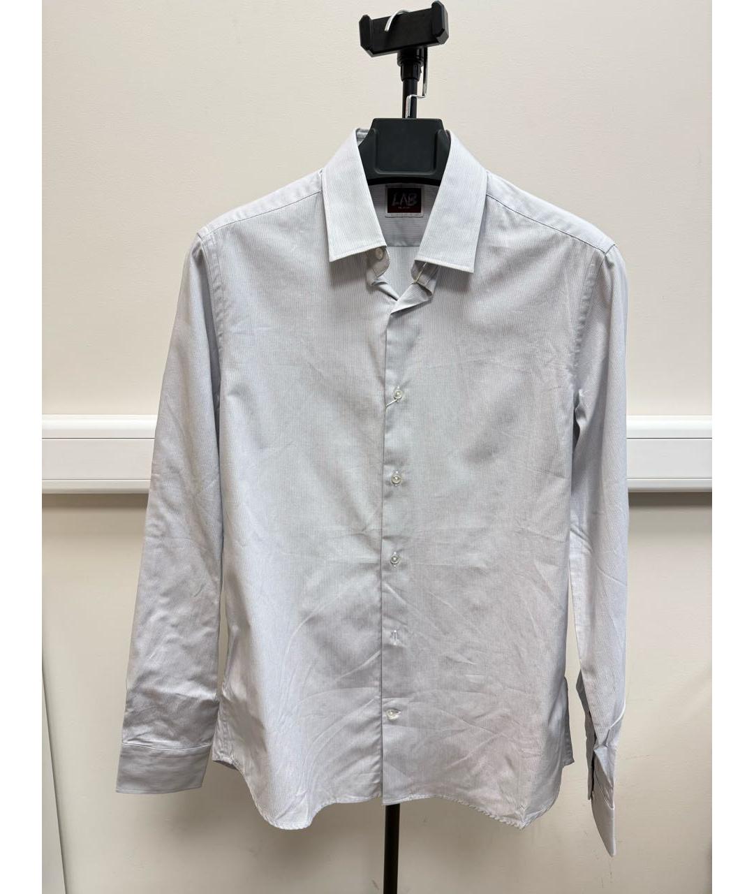 PAL ZILERI Серая хлопковая классическая рубашка, фото 4
