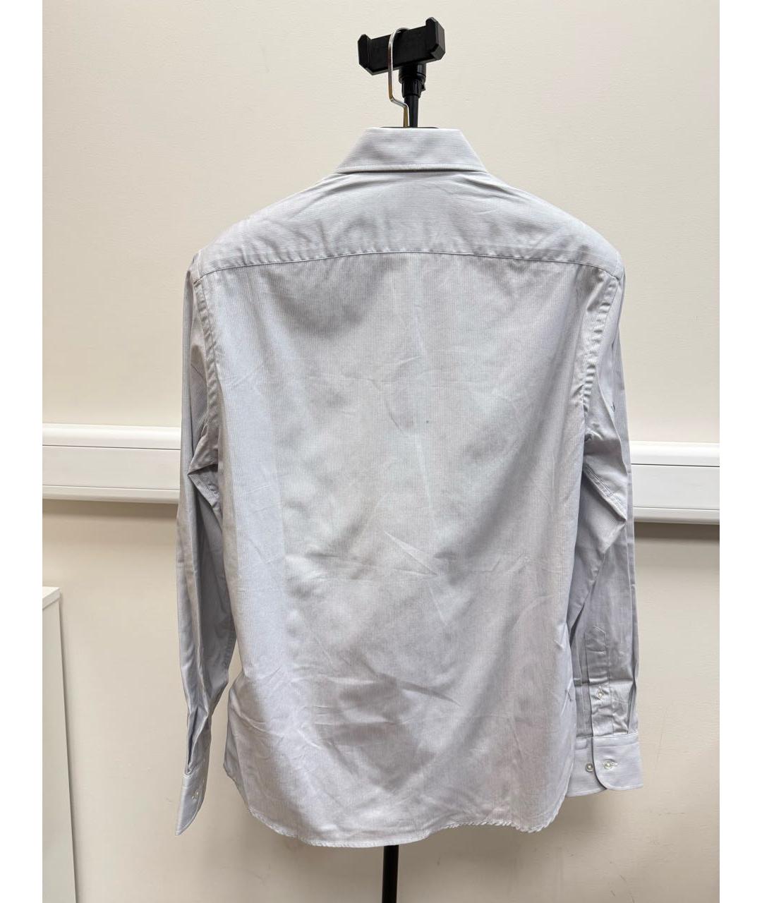 PAL ZILERI Серая хлопковая классическая рубашка, фото 2