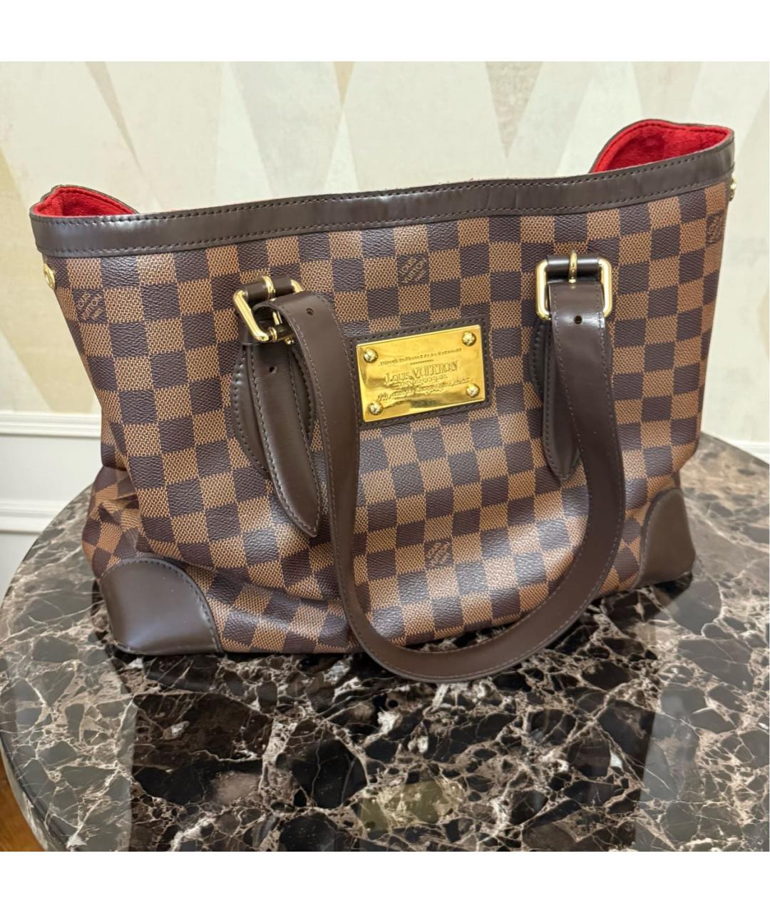 LOUIS VUITTON Коричневая сумка тоут, фото 6