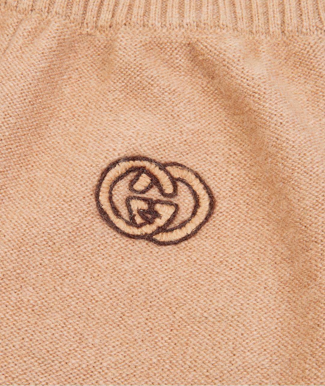 GUCCI Бежевые шерстяные шорты, фото 9