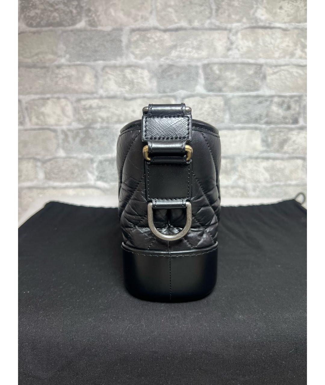 CHANEL Черная кожаная сумка через плечо, фото 6