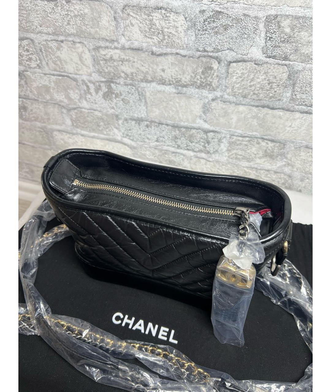 CHANEL Черная кожаная сумка через плечо, фото 4